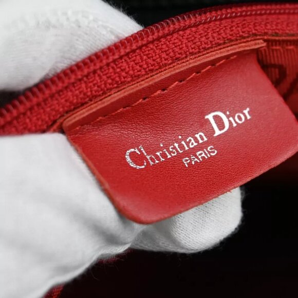 CHRISTIAN DIOR Lady Tote Hand Bag Patent Leather Black Silver Italy 12SH744 - Picture 11 of 16